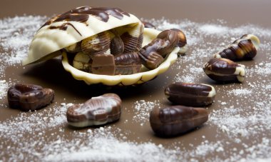 Still life of Belgian pralines clipart