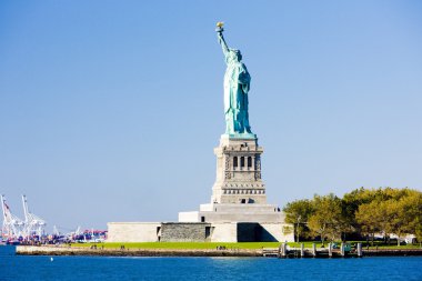 Liberty Island and Statue of Liberty, New York, USA clipart