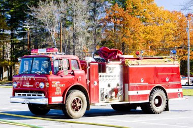 Fire engine, Wiscasset, Maine, USA clipart