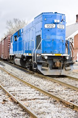 Motor locomotive, South Paris, Maine, USA clipart