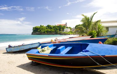 Fishing boats, Sauteurs Bay, Grenada clipart