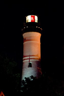 key west deniz feneri gece, florida keys, Florida, ABD