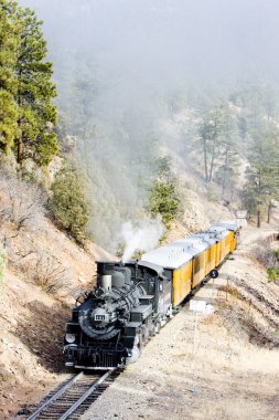 Durango silverton dar hat demiryolu, colorado, ABD