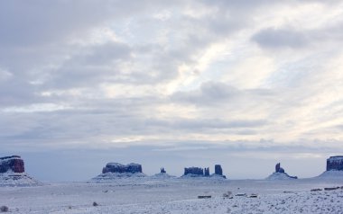 kış, utah-arizona, ABD anıt Vadisi Milli Parkı