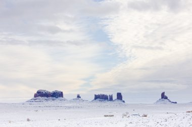 kış, utah-arizona, ABD anıt Vadisi Milli Parkı