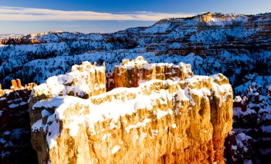 gün batımı noktası, bryce canyon Milli Parkı kış, utah, ABD