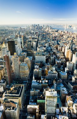 weergave van manhattan van het empire state building, new york city,