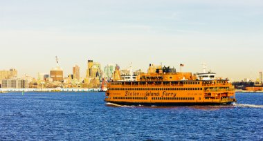 Ferry for Staten Island, New York, USA clipart