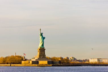 Liberty Island and Statue of Liberty, New York, USA clipart