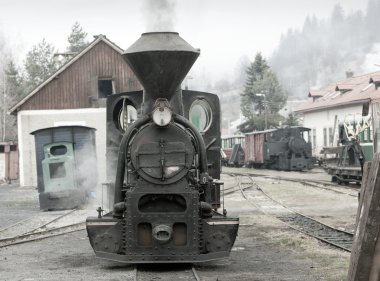 Steam locomotive, Ciernohronska Railway, Slovakia clipart