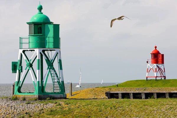 Világítótornyok, stavoren, friesland, Hollandia — Stock Fotó