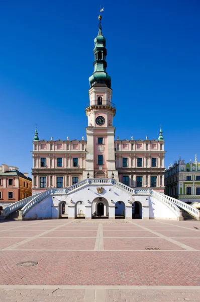Town Hall, Main Square (Rynek Wielki), Zamosc, Poland — Stock Photo, Image