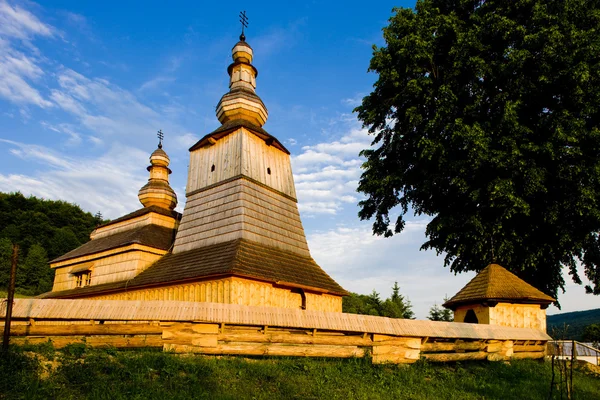 Drewniany kościół, mirola, Słowacja — Zdjęcie stockowe