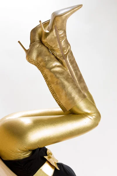 Zlaté boty — Stock fotografie