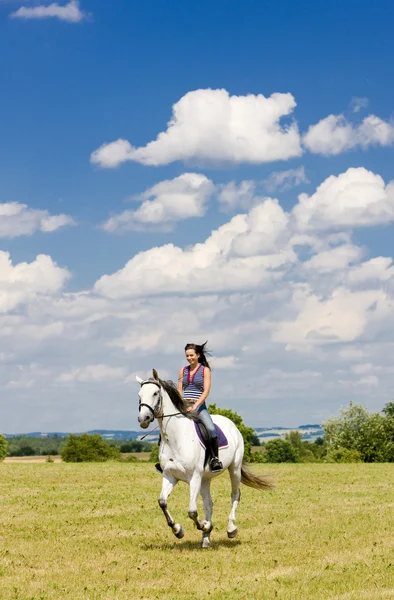 Ridsport på hästryggen — Stockfoto