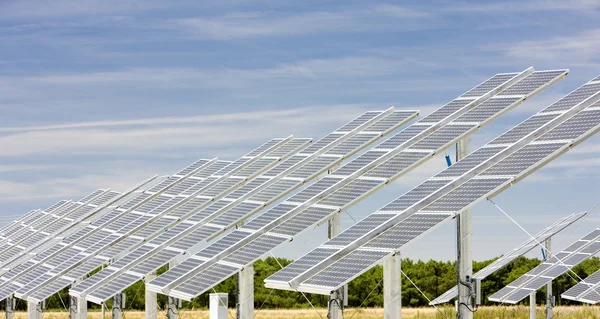 Панелі сонячних батарей, Кастилья-Леон, Іспанія — стокове фото