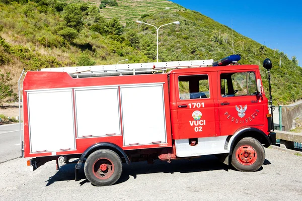 Пожарная машина, Фолгоса, Долина Дору, Португалия — стоковое фото