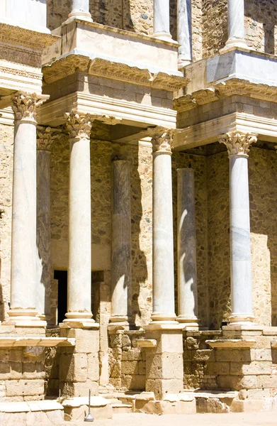 Detail des römischen Theaters, Merida, Badajoz Provinz, Extremadura, — Stockfoto