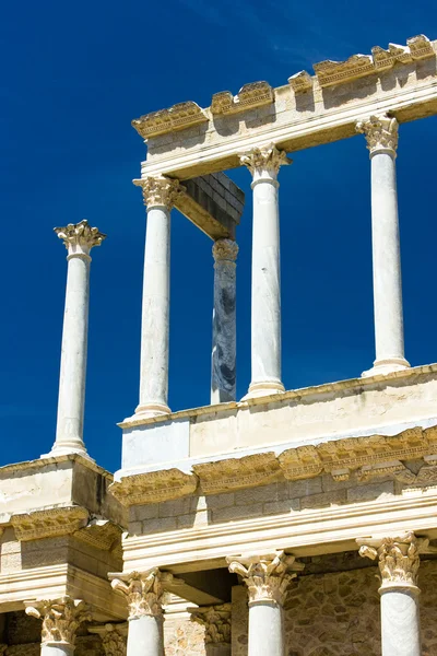 Detail des römischen Theaters, Merida, Badajoz Provinz, Extremadura, — Stockfoto