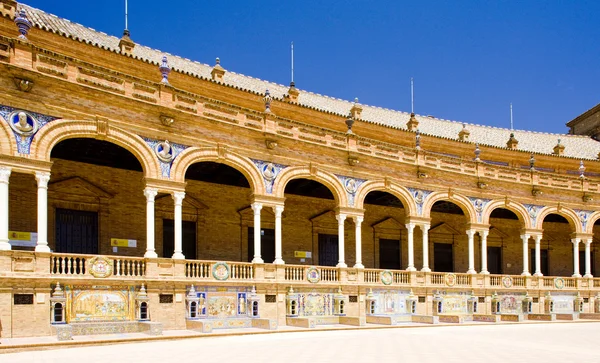 Испанская площадь (Plaza de Espana), Севиль, Андалусия, Испания — стоковое фото