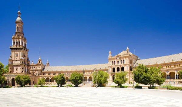 Spaanse plein (plaza de espana), Sevilla, Andalusië, Spanje — Stockfoto