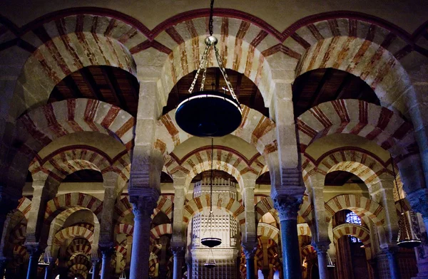 Interior of Mosque-Cathedral, Cordoba, Andalusia, Spain — Stock Photo, Image
