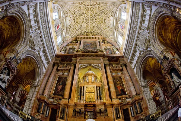 Interiör av moskén-katedralen, cordoba, Andalusien, Spanien — Stockfoto