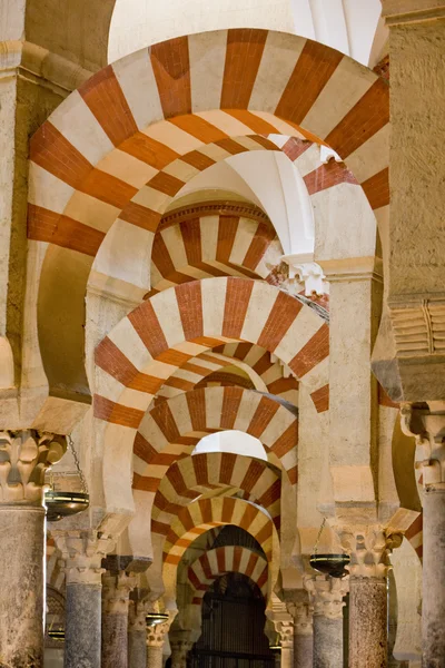 Innenausstattung der Moschee-Kathedrale, Cordoba, Andalusien, Spanien — Stockfoto