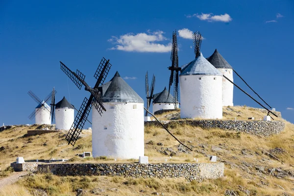Molinos de viento, Consuegra, Castilla-La Mancha, España —  Fotos de Stock