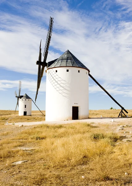 Windmolens, Campo de Criptana, Castilla-La Mancha, Spanje — Stockfoto