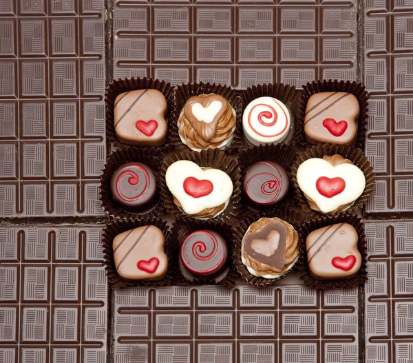Çikolata çikolata şekerleme ile — Stok fotoğraf