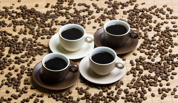 Kaffe koppar stilleben — Stockfoto