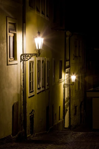 stock image Square of St. Trinity at night, Banska Stiavnica, Slovakia