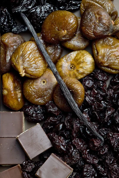 stock image Dried fruit with chocolate