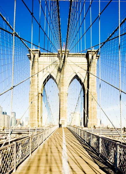 Brooklyn Bridge, Manhattan, New York, Amerikai Egyesült Államok — Stock Fotó