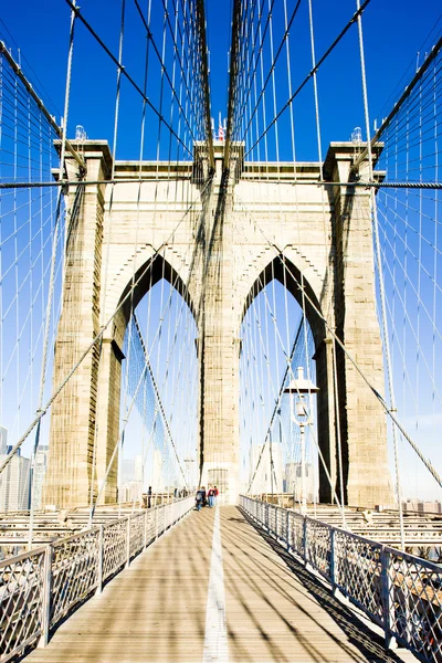 Γέφυρα Μπρούκλιν, Μανχάταν, Νέα Υόρκη, ΗΠΑ — Φωτογραφία Αρχείου