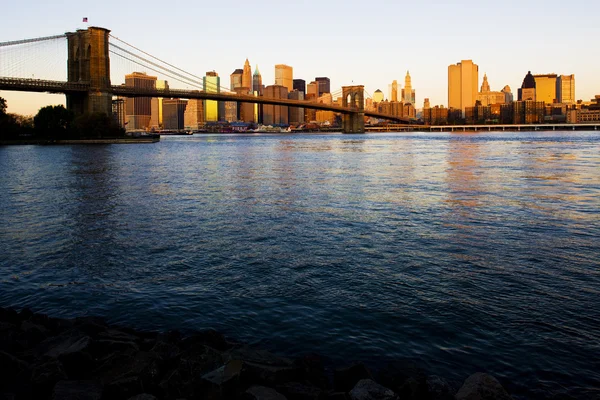 米国ニューヨーク市マンハッタン区ブルックリン橋 — ストック写真