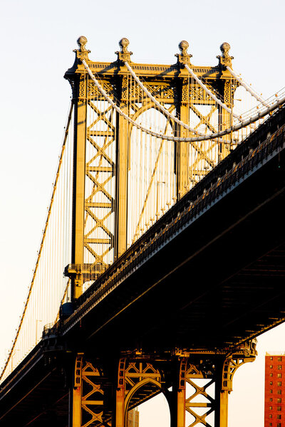 Detail of Manhattan Bridge, New York City, USA