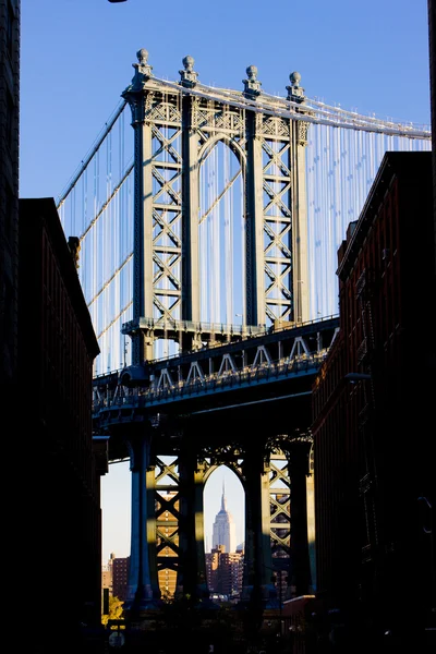 Манхэттенский мост, Нью-Йорк, Сша — стоковое фото