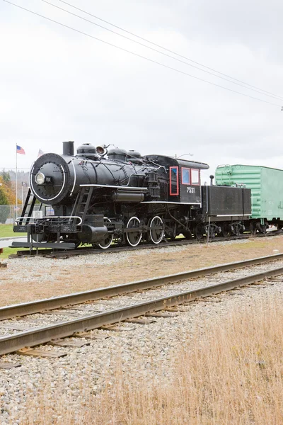 철도 박물관, 고 햄, 뉴 햄프셔, 미국에서에서 증기 기관차 — 스톡 사진
