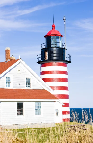 West Quoddy Head Lighthouse, Maine, USA — Stock Photo, Image