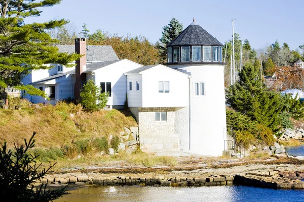 Lighthouse, First Light Bed Breakfast, Maine, USA — Stock Photo, Image