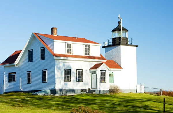 Lighthouse Fort Point Light, Stockton Springs, Maine, USA — Stock Photo, Image
