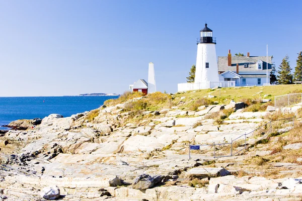 Lighthouse Pemaquid Point Light, Maine, Estados Unidos — Foto de Stock