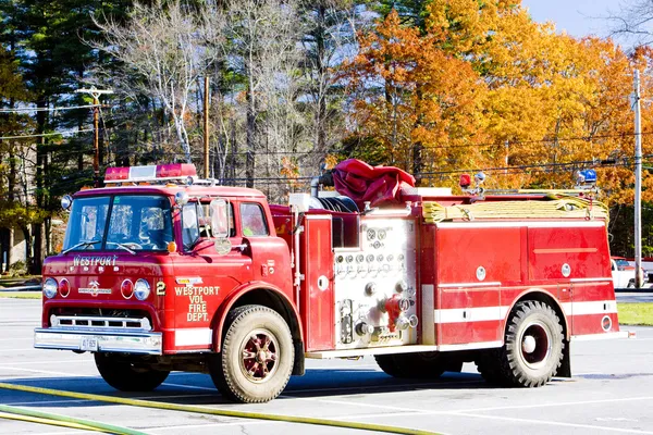 Fire engine, Wiscasset, Maine, EUA — Fotografia de Stock