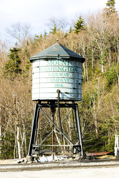 Víztartály, Mount Washington fogaskerekű vasút, Bretton Woods, új sonka — Stock Fotó
