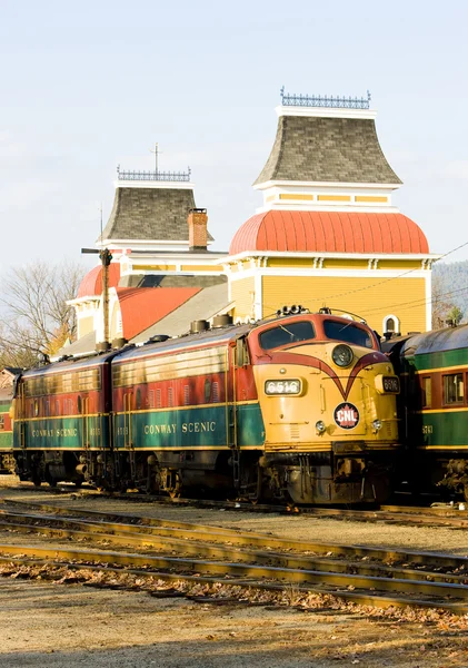 鉄道博物館、ノース コンウェイには、ニューハンプシャー州、アメリカ合衆国 — ストック写真