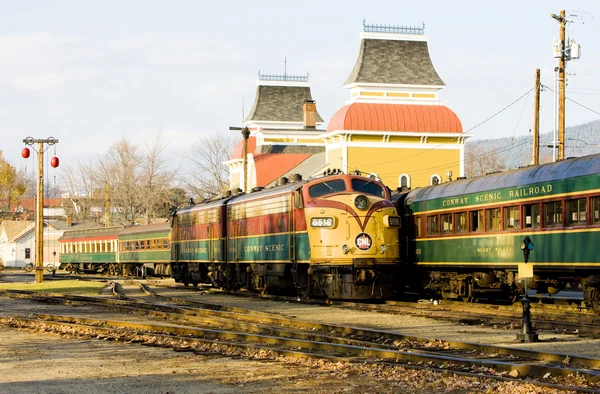 Залізничний музей, Північна Конвей, Нью-Гемпшир, США — стокове фото