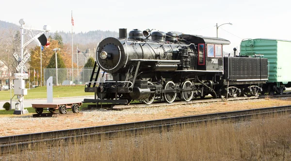Locomotiva a vapor no Railroad Museum, Gorham, New Hampshire, EUA — Fotografia de Stock