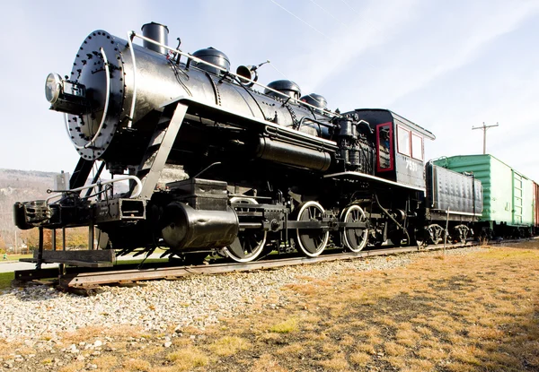 Locomotora de vapor en Railroad Museum, Gorham, New Hampshire, EE.UU. — Foto de Stock